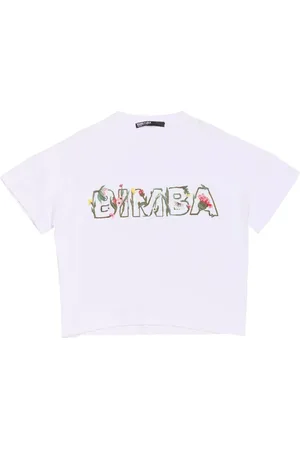 Bimba y Lola Camiseta con bordado floral y logo