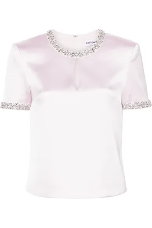 Self-Portrait Blusa con detalles de cristal