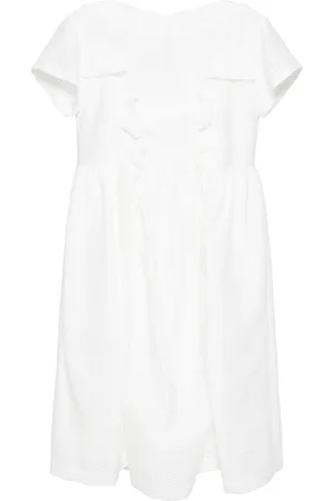 Comme des Garçons Vestido midi con aberturas