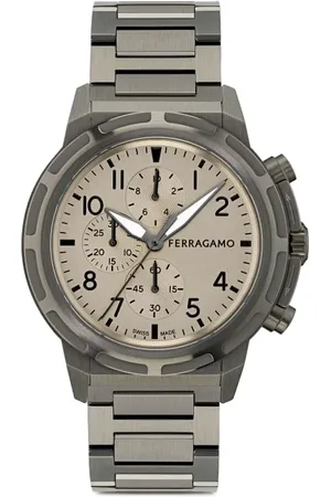 Salvatore Ferragamo Reloj de 44 mm en acero inoxidable