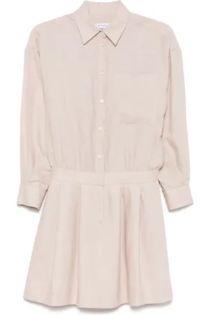 Manuel Ritz Vestido camisero corto de lino
