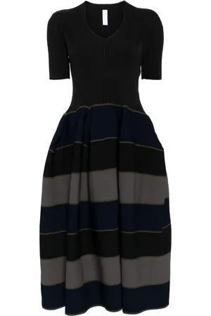 CFCL Vestido Pottery con cuello alzado