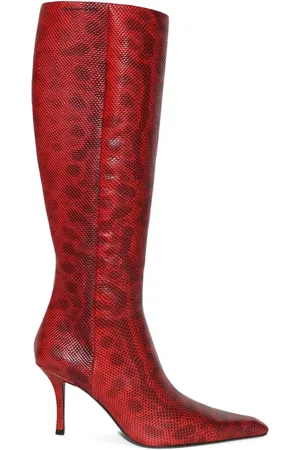 Alexander Wang Botas altas Vivica con efecto de piel de serpiente