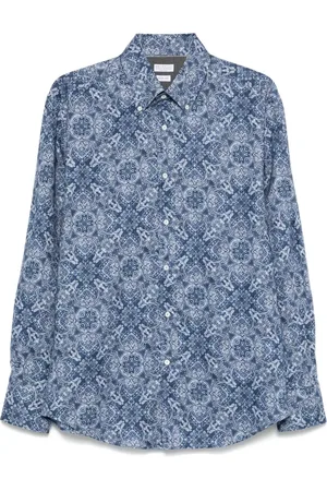 Brunello Cucinelli Camisa con estampado de cachemira