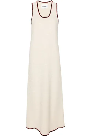 Jil Sander Vestido largo de ganchillo