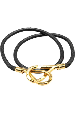 Hermès Pulsera Double Tour Wrap Bracelet Atame de piel 1990-2025