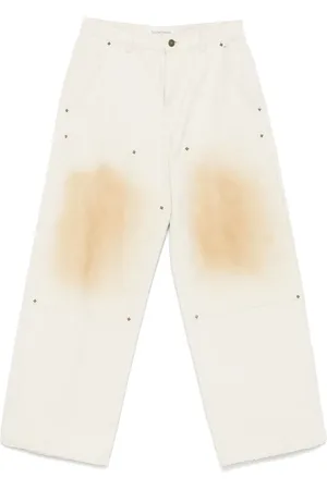 Untitled Artworks Pantalones con rodilla doble