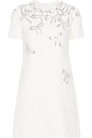 VALENTINO GARAVANI Vestido corto con detalle de cristales