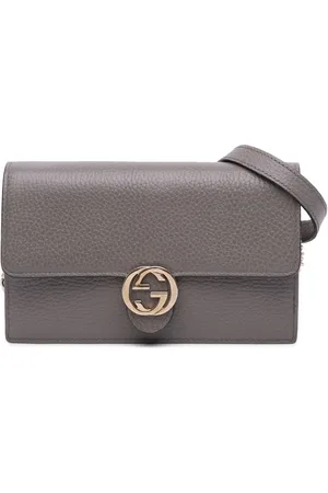 Gucci Bandolera Dollar Wallet on Chain de piel con G entrelazada característica 2000-2015