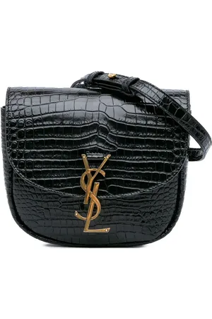 Saint Laurent Bandolera Monogram Kaia pequeño con efecto en relieve de piel de cocodrilo 2021