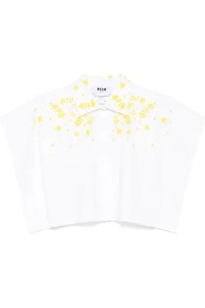 Msgm Camisa con detalle de cuentas