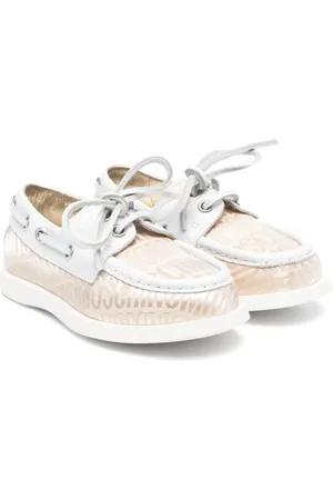 Moschino Zapatos náuticos con logo en jacquard