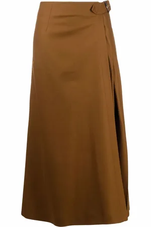 Alberta Ferretti Falda acampanada con detalle plisado