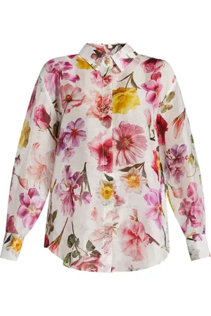 AJE Camisa con estampado floral y botones