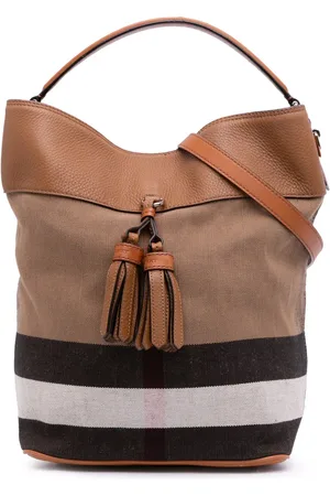 Burberry Bolso satchel Ashby Tassel de lona con motivo Mega Check 2000-2017