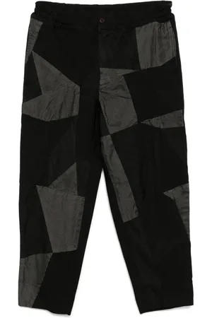 Comme des Garçons Pantalones Gabardine con diseño patchwork