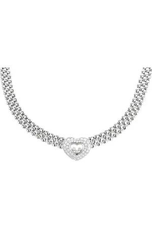 Chopard Collar Happy Diamonds en oro blanco con diamantes