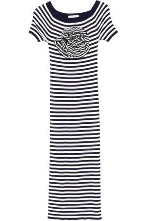 Sonia by Sonia Rykiel Vestido a rayas con motivo floral
