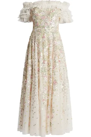 Needle & Thread Vestido con aplique de lentejuelas