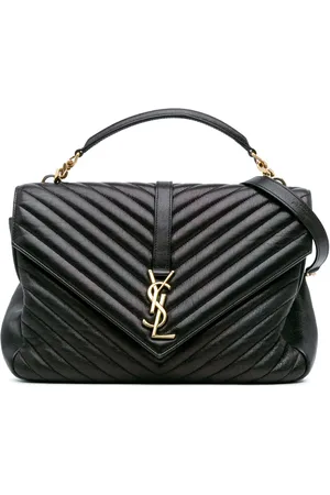 Saint Laurent Bolso satchel Chevron Monogram College grande de piel de cabra 2017