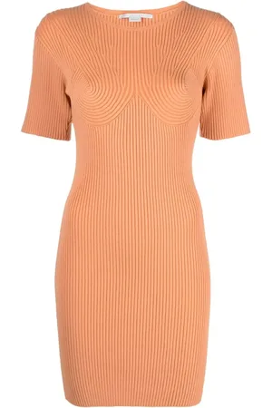 Stella McCartney Vestido ajustado con detalle de canalé