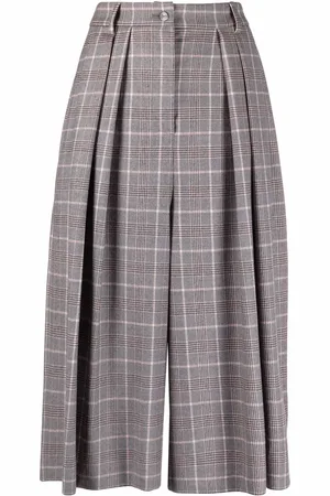 Alberta Ferretti Pantalones capri a cuadros