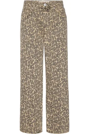 AMO Vaqueros rectos con estampado de leopardo