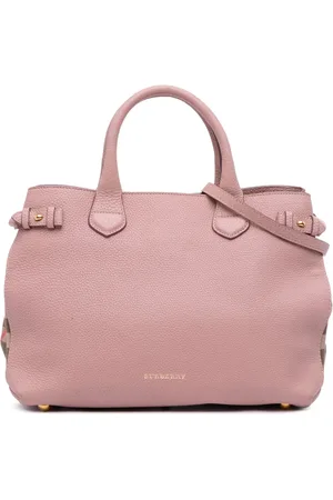 Burberry Bolso satchel Banner mediano de piel con estampado House Check 2000-2024