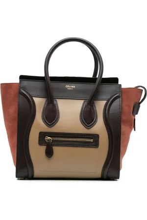 Céline Bolso de mano Luggage micro de piel tricolor 2012