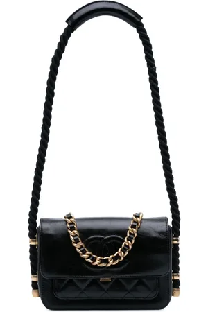 CHANEL Bolso satchel En Vogue Rope de piel de becerro arrugada 2019