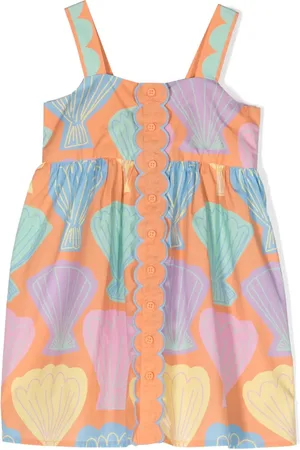 Stella McCartney Vestido acampanado con conchas estampadas