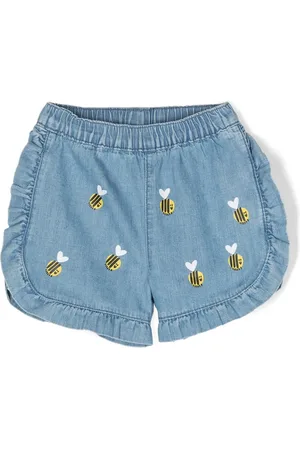 Stella McCartney Pantalones vaqueros cortos con abeja estampada