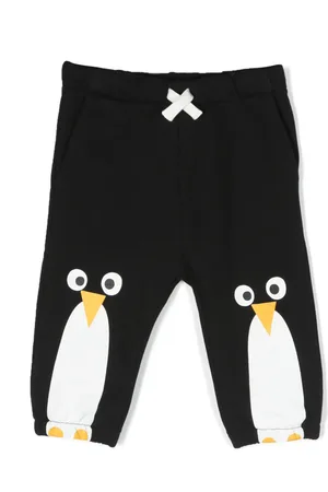 Stella McCartney Pantalones joggers con estampado de pingüino