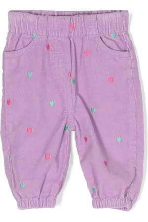 Stella McCartney Pantalones con corazones bordados