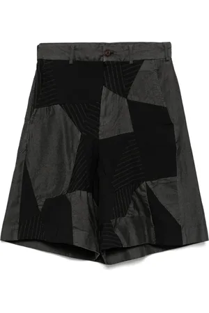 Comme des Garçons Bermudas Gabardine con diseño patchwork