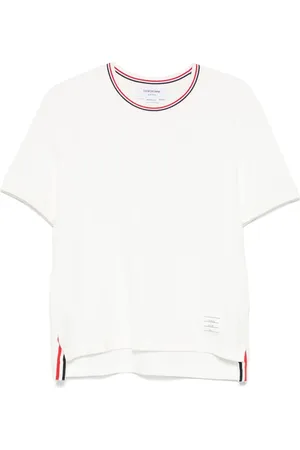 Thom Browne Camiseta con detalle de rayas RWB