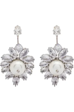 Simone Rocha Pendientes Double Ended Crystal Crest