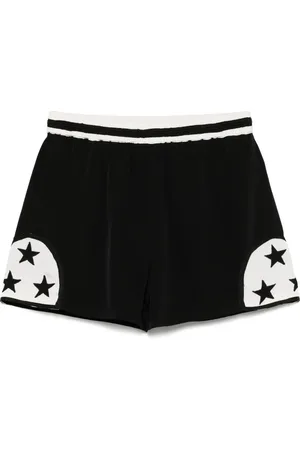 BODE Pantalones cortos de seda con estrella bordada