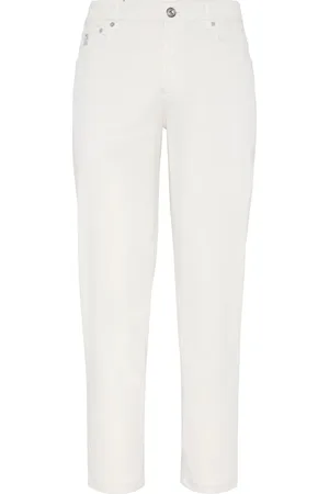 Brunello Cucinelli Pantalones rectos de talle medio