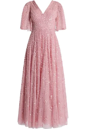 Needle & Thread Vestido con aplique de lentejuelas