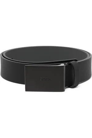HUGO BOSS Cinturón de piel con logo grabado