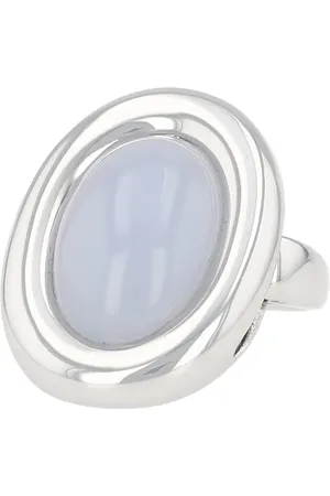 POIRAY Anillo Indrani en oro blanco con calcedonia 2020