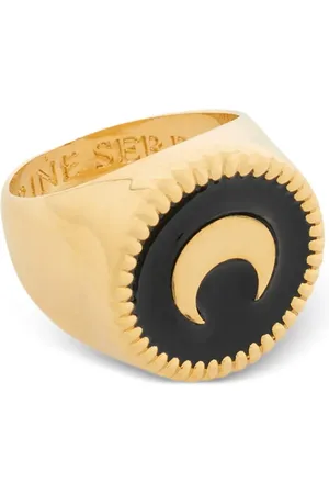 Marine Serre Anillo con placa del logo