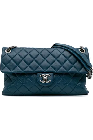 CHANEL Bolso de hombro Burgundy Rocks Flap grande acolchado de piel de borrego brillante 2014-2015