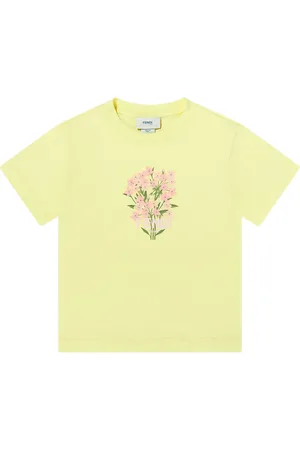 Fendi Camiseta de algodón con logo bordado