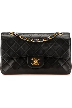 CHANEL Bolso de hombro pequeño de piel de borrego con solapa doble 1994-1996