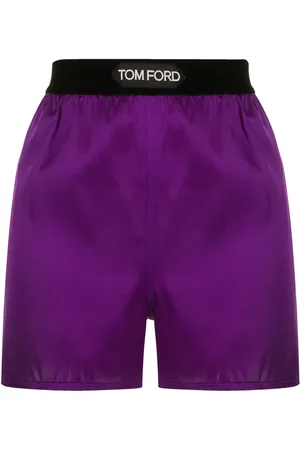 Tom Ford Pantalones cortos de satén con logo en la cinturilla