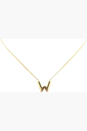 LOUIS VUITTON Collar bañado en oro con colgante LV and Me Letter W 2015