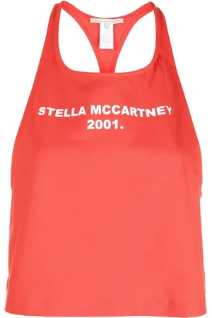 Stella McCartney Top sin mangas con logo estampado