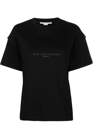 Stella McCartney Camiseta con logo y lentejuelas